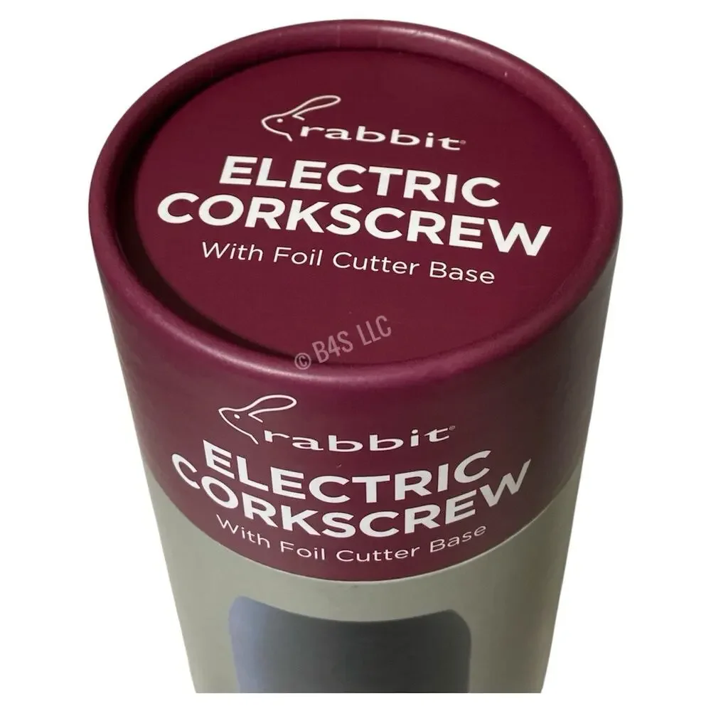 Rabbit Electric Corkscrew with Foil Cutter Base & Rabbit Wine Pourer Bundle
